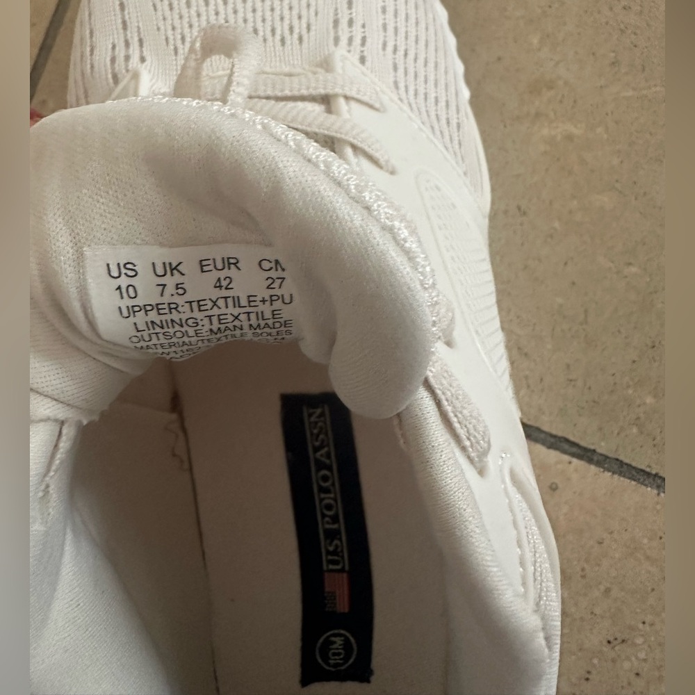 U.S. POLO ASSN Women’s cream Athletic Sneakers Size 10 US - Picture 9 of 9